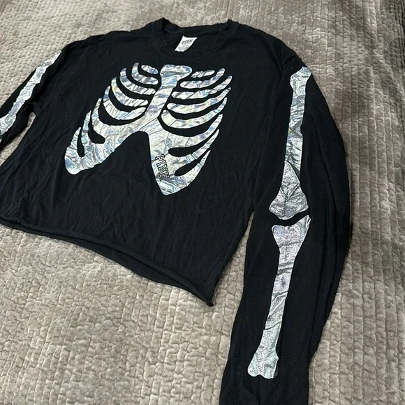 Victoria Secret PINK Skeleton shirt - M - Picture 4 of 5